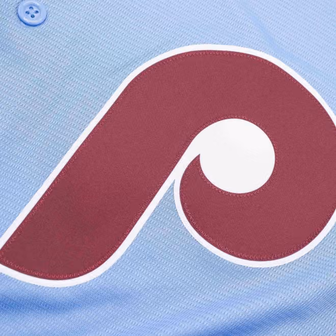 Philadelphia Phillies Replica MLB Throwback Alternate Jersey Blue view 3