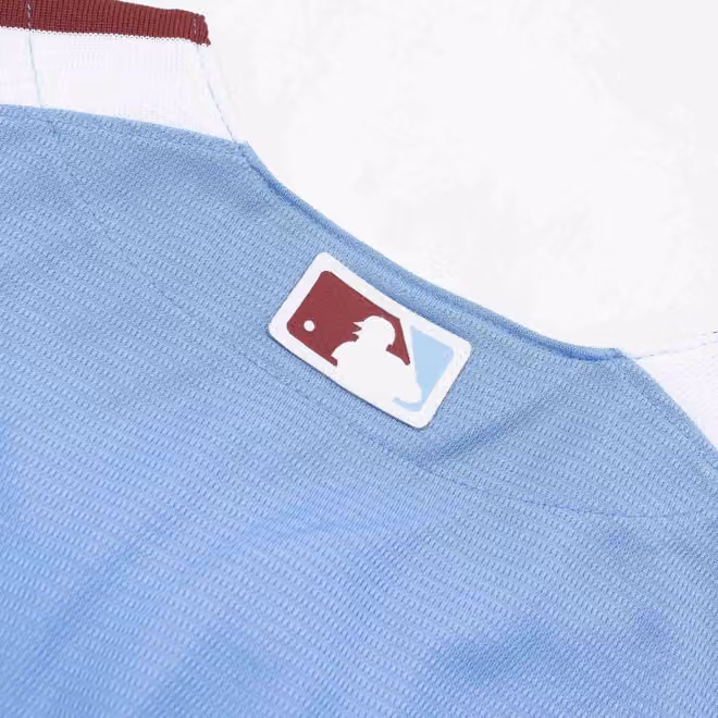 Philadelphia Phillies Replica MLB Throwback Alternate Jersey Blue view 6