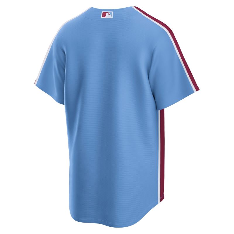 Philadelphia Phillies Replica MLB Throwback Alternate Jersey Blue view 2