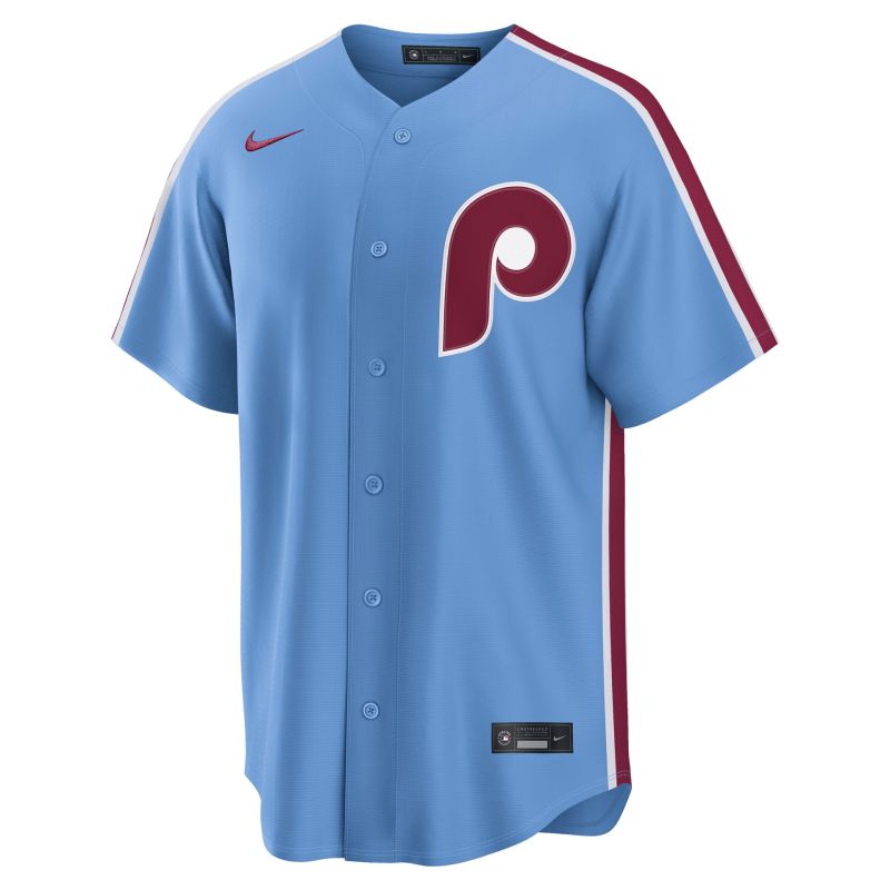 Philadelphia Phillies Replica MLB Throwback Alternate Jersey Blue view 1