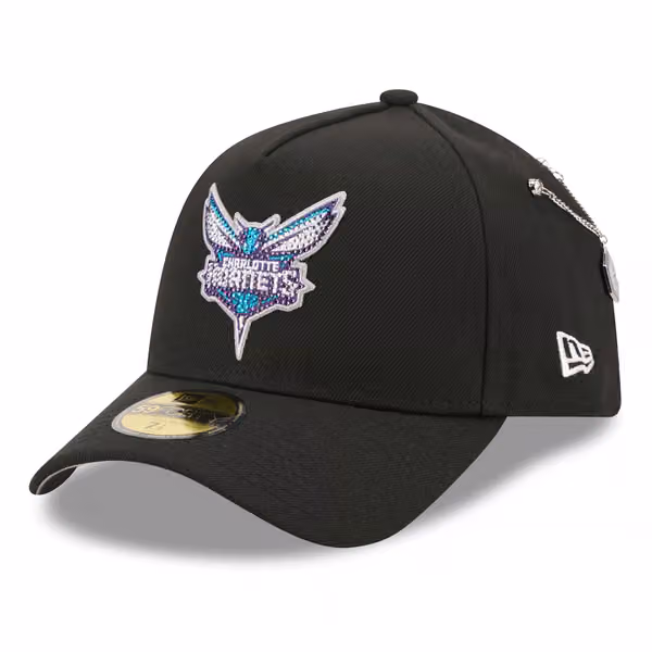 Charlotte Hornets 2026 NBA Draft On-Stage Crystal 59FORTY A-Frame Fitted Cap Black product photo
