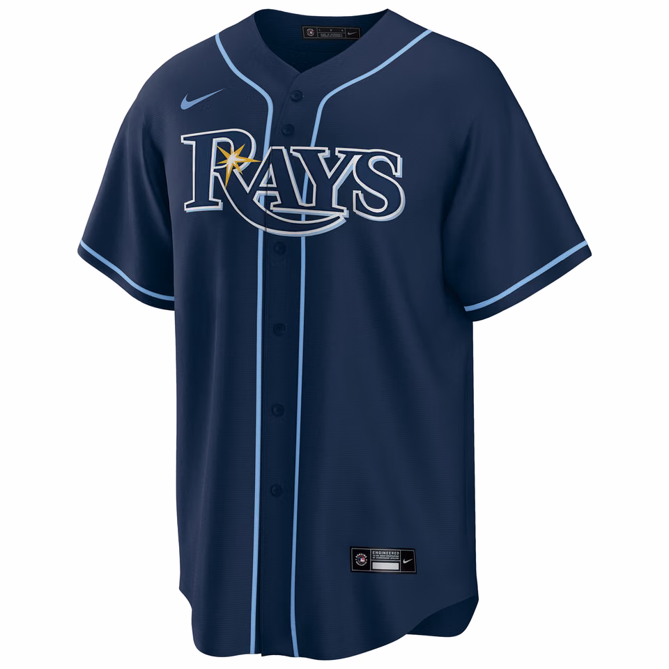 Tampa Bay Rays Nike MLB Alternate Baseball Jersey Navy view 1