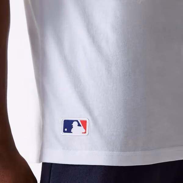 New York Yankees Small Logo MLB Oversized T-Shirt White view 4