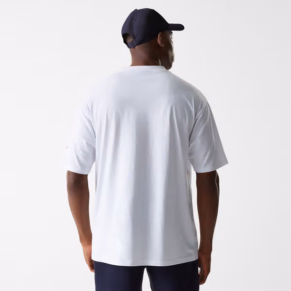 New York Yankees Small Logo MLB Oversized T-Shirt White view 2