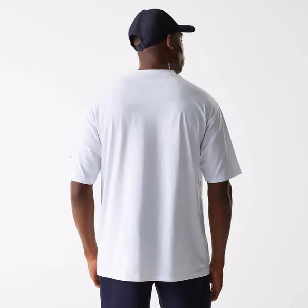 New York Yankees Small Logo MLB Oversized T-Shirt White view 7