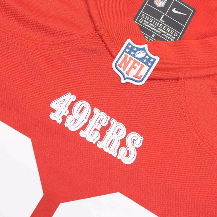 Christian McCaffrey #23 San Francisco 49ers Nike Game NFL Jersey Red view 5