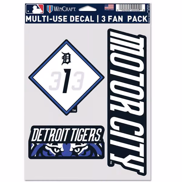 Detroit Tigers City Connect Multi-Use MLB Decals Set (3 Pcs.) view 1