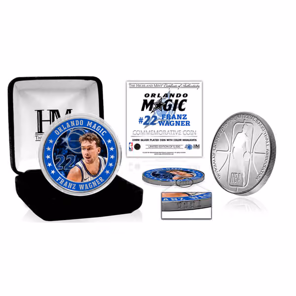 Franz Wagner Orlando Magic Silver Plated Commemorative Coin view 1