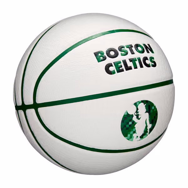 Boston Celtics Pixel NBA Basketball White (Size 7) view 4