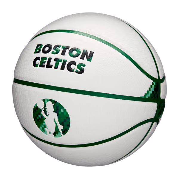 Boston Celtics Pixel NBA Basketball White (Size 7) view 5