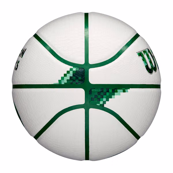 Boston Celtics Pixel NBA Basketball White (Size 7) view 3