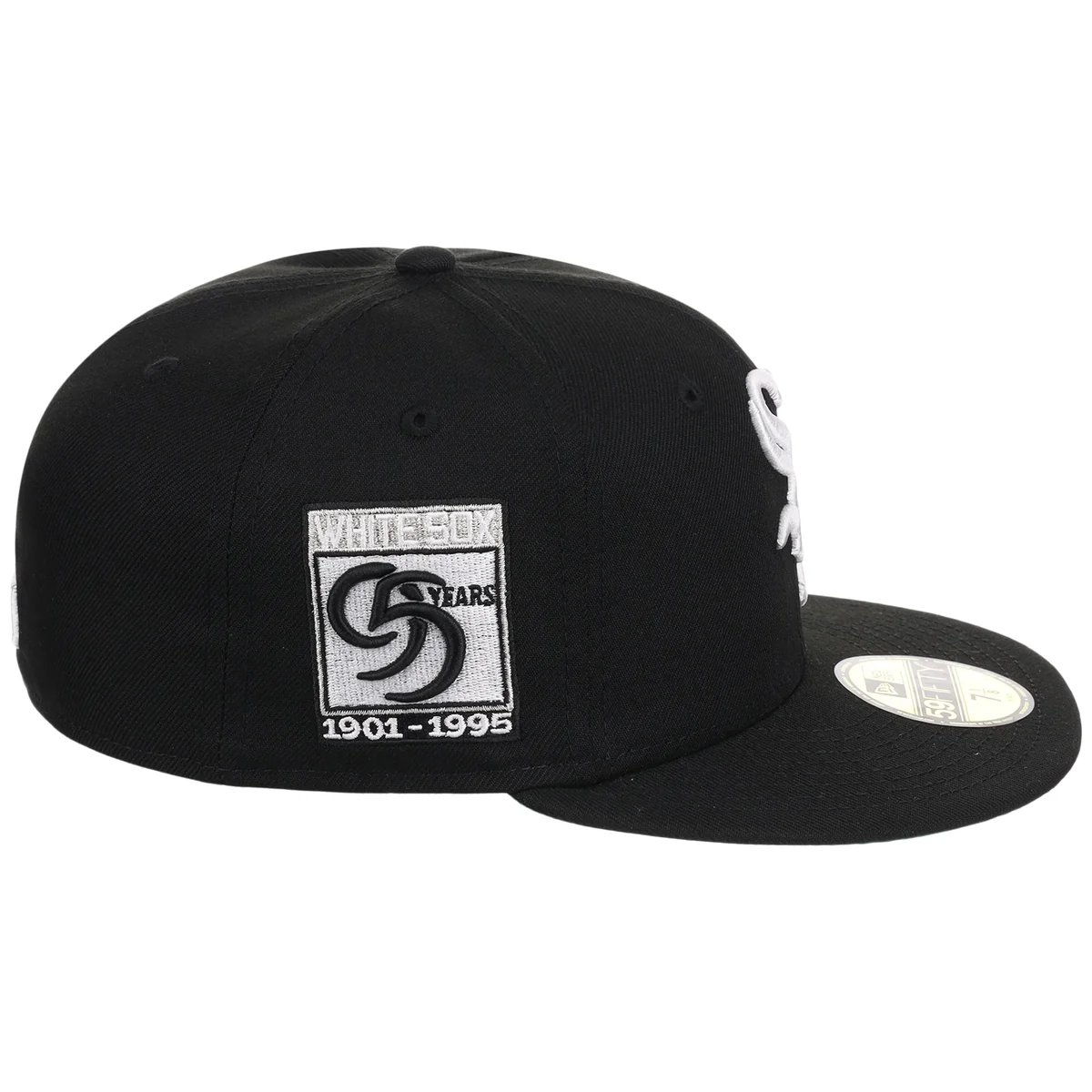 Chicago White Sox MLB Black Dome New Era 59FIFTY detail view
