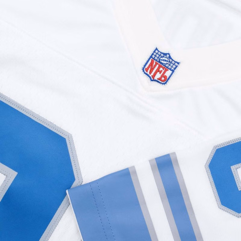 Barry Sanders #20 Detroit Lions Throwback NFL Jersey White view 4
