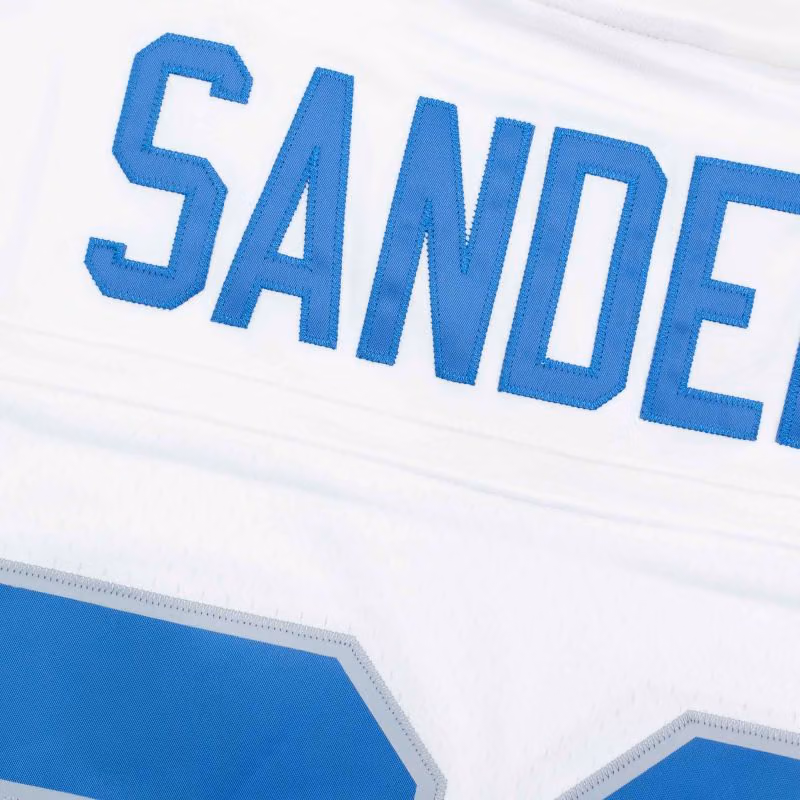 Barry Sanders #20 Detroit Lions Throwback NFL Jersey White view 5