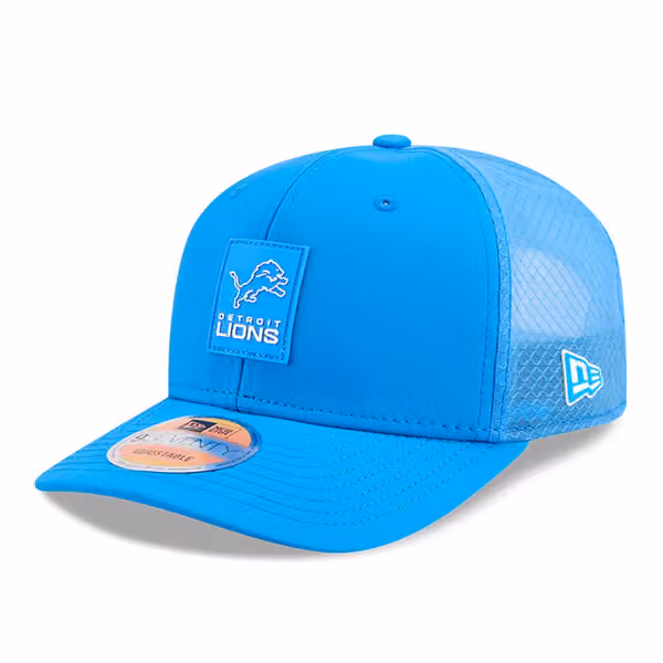 Detroit Lions 2025 NFL On-Field Sideline 9SEVENTY Trucker Snapback Cap Blue product photo