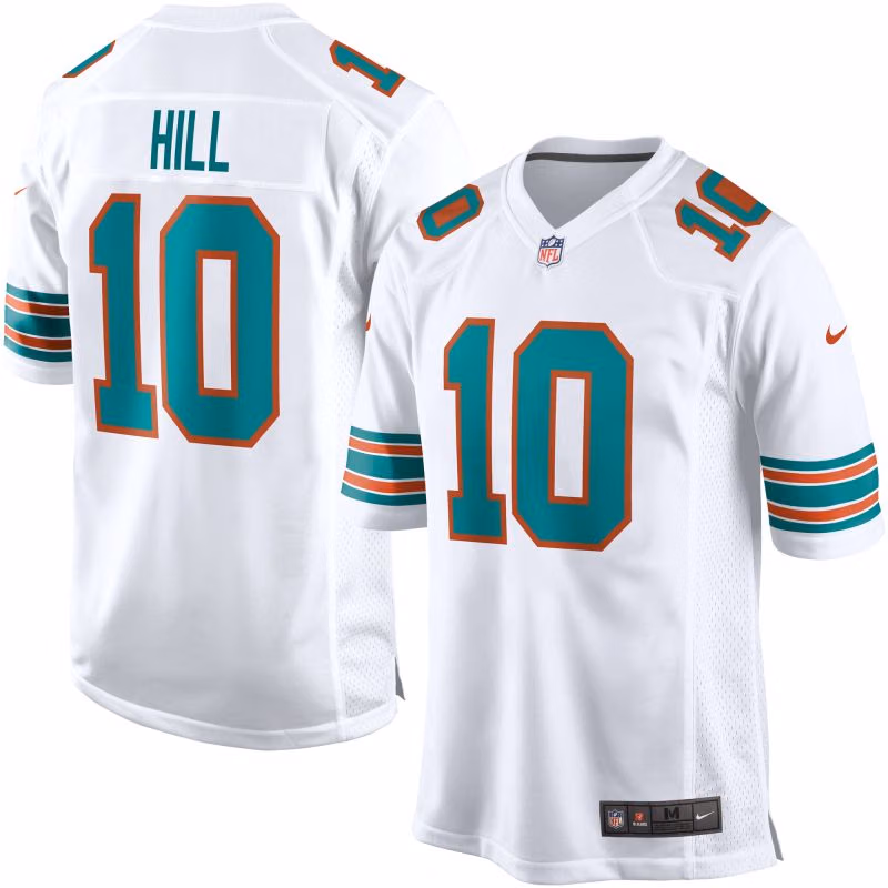 Tyreek Hill #10 Miami Dolphins Classic Nike Game NFL Jersey White view 1