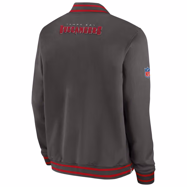 Tampa Bay Buccaneers NFL Sideline Nike Coach Bomber Jacket view 3