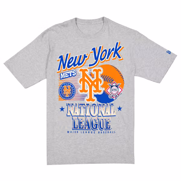 New York Mets Sport Classics Oversized MLB T-Shirt Gray view 1