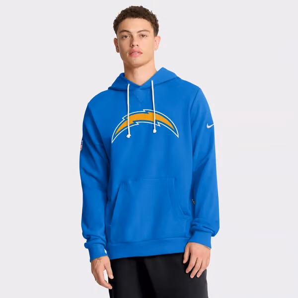Los Angeles Chargers 2025 NFL Sideline Standard Issue Hoodie Blue view 2