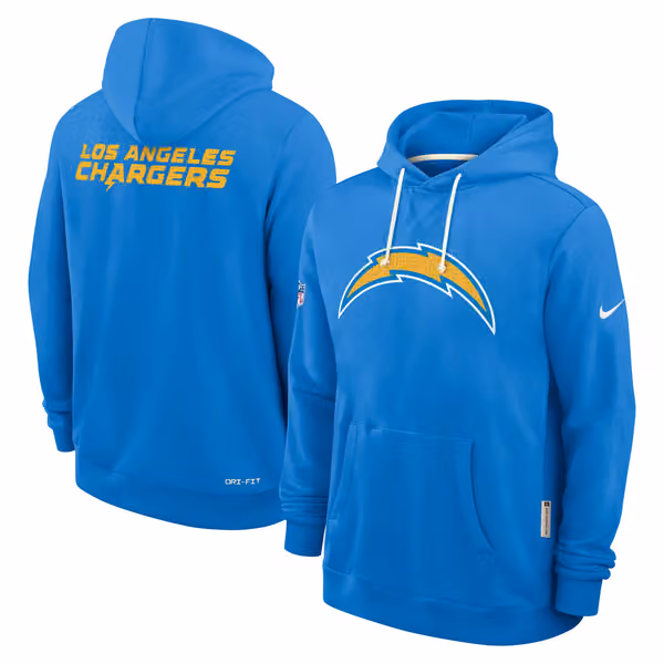 Los Angeles Chargers 2025 NFL Sideline Standard Issue Hoodie Blue view 1