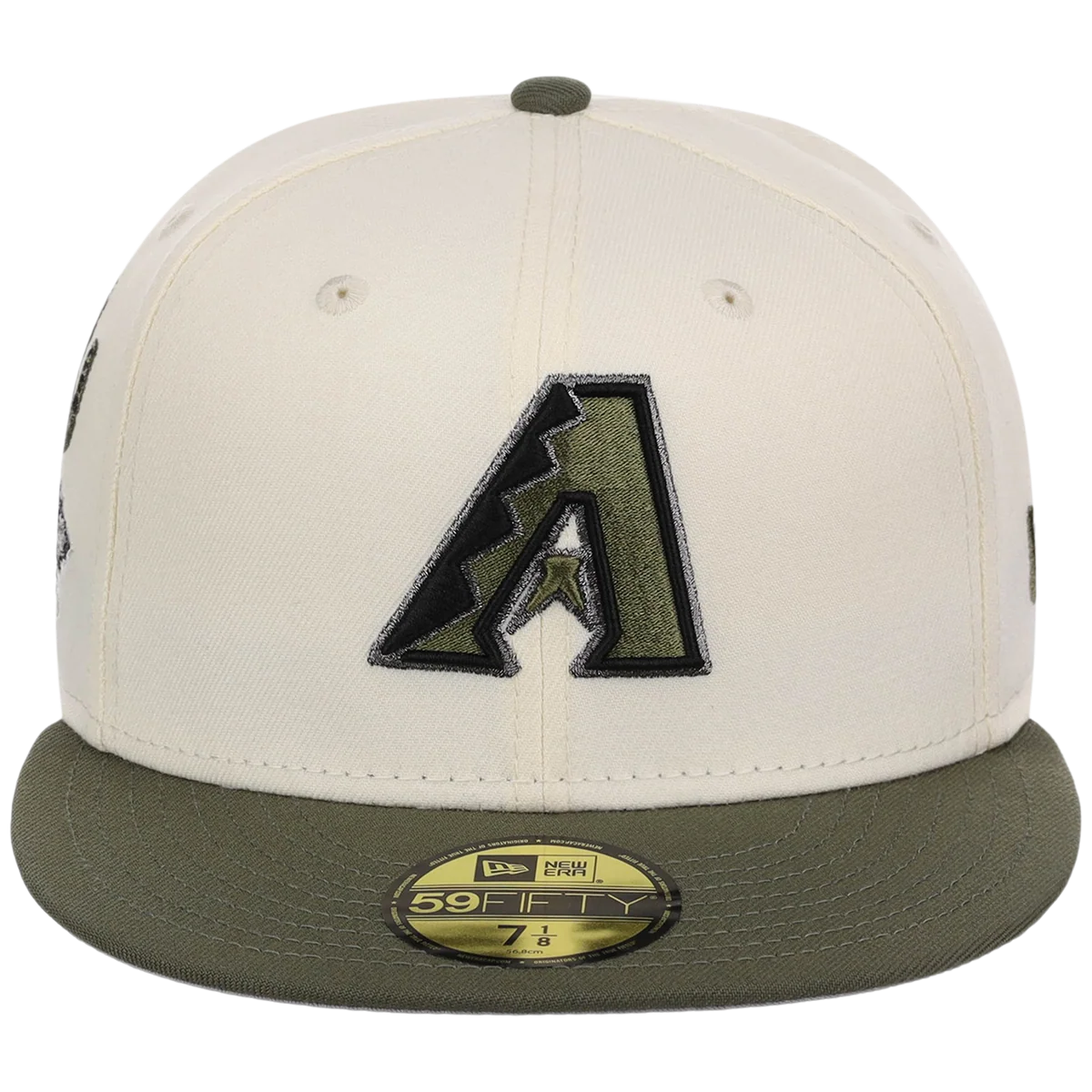 Arizona Diamondbacks MLB Chrome Olive New Era 59FIFTY detail view