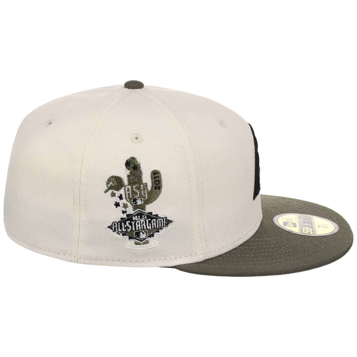 Arizona Diamondbacks MLB Chrome Olive New Era 59FIFTY detail view