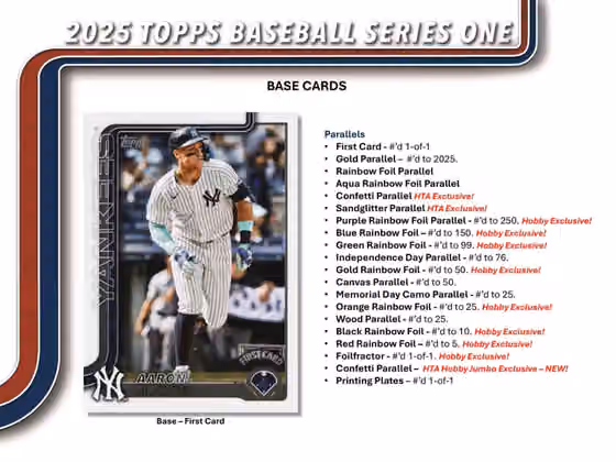 2025 Topps Series 1 Baseball MLB Hobby Box view 2