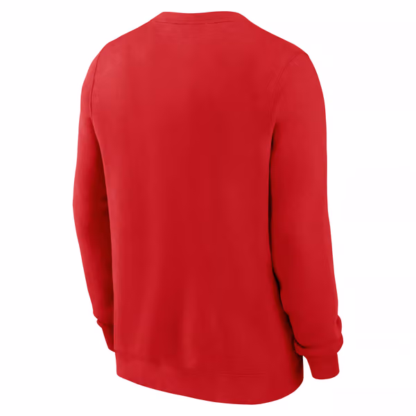 Philadelphia Phillies Club Fleece MLB Pullover Crew Red view 2