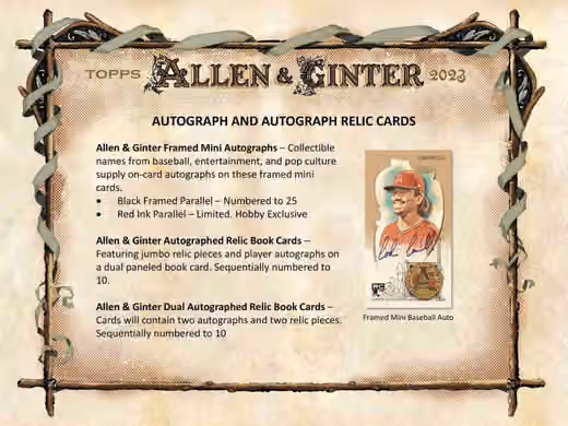 2023 Topps Allen & Ginter Baseball MLB Hobby Box view 5