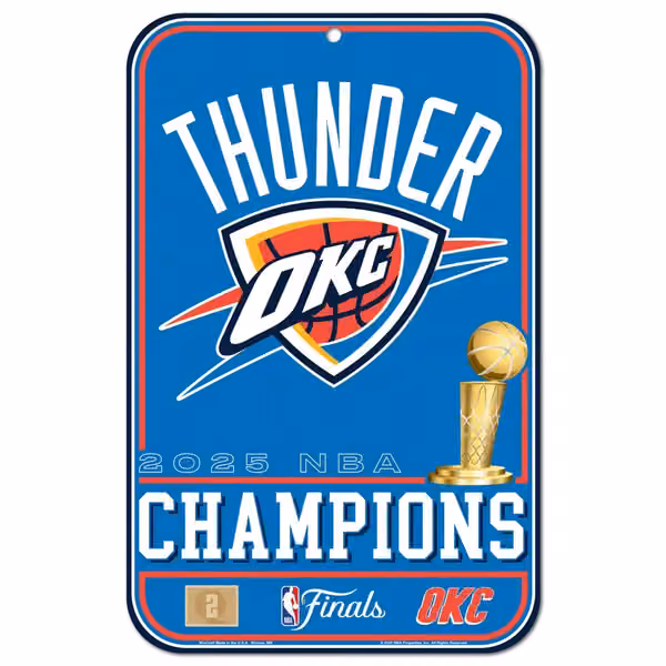 Oklahoma City Thunder 2025 NBA Champions NBA Sign view 1