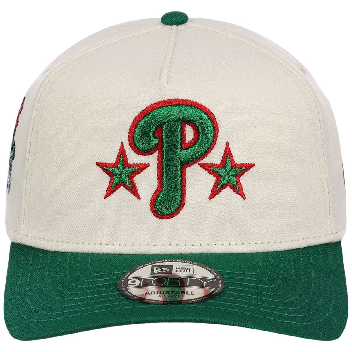 Philadelphia Phillies Philly Crown the City - Fanatic New Era 9FORTY (Chrome/Green) detail view