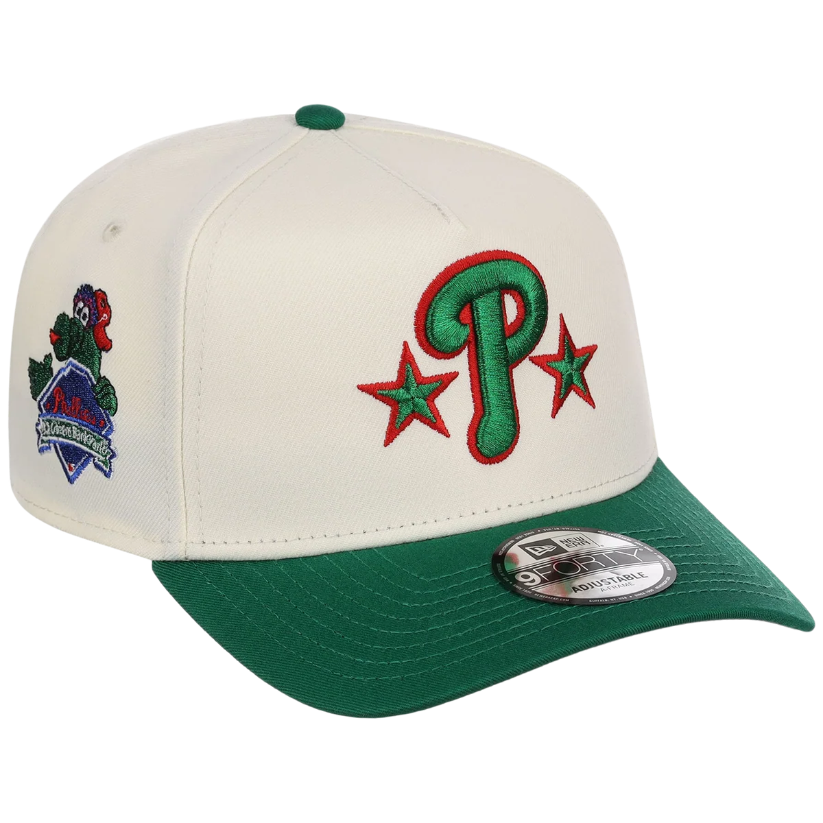 Philadelphia Phillies Philly Crown the City - Fanatic New Era 9FORTY (Chrome/Green) front view