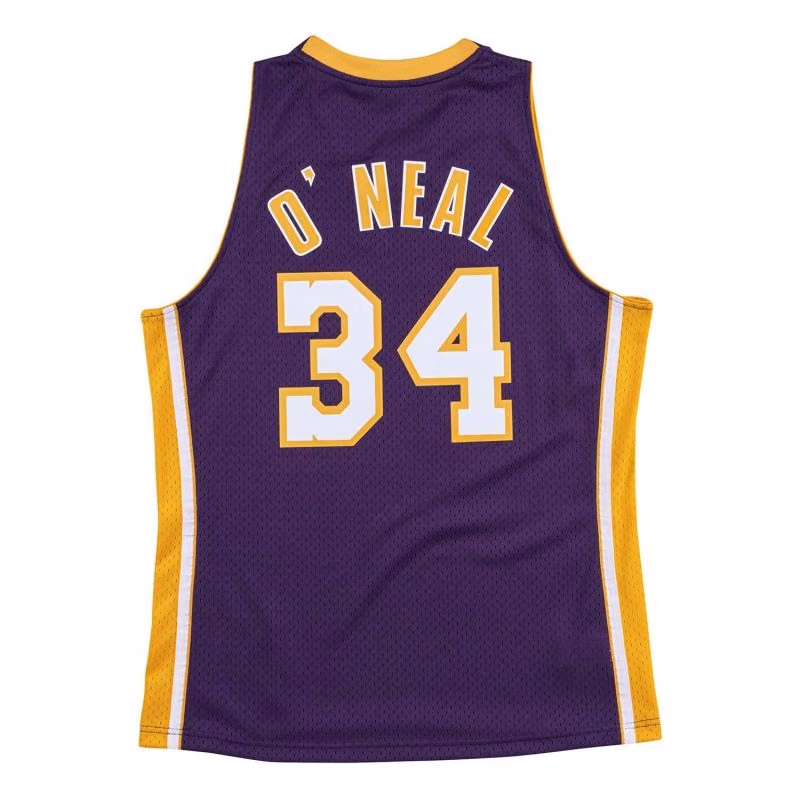 Shaq O'Neal #34 Los Angeles Lakers 1999-2000 Swingman NBA Jersey Purple view 2