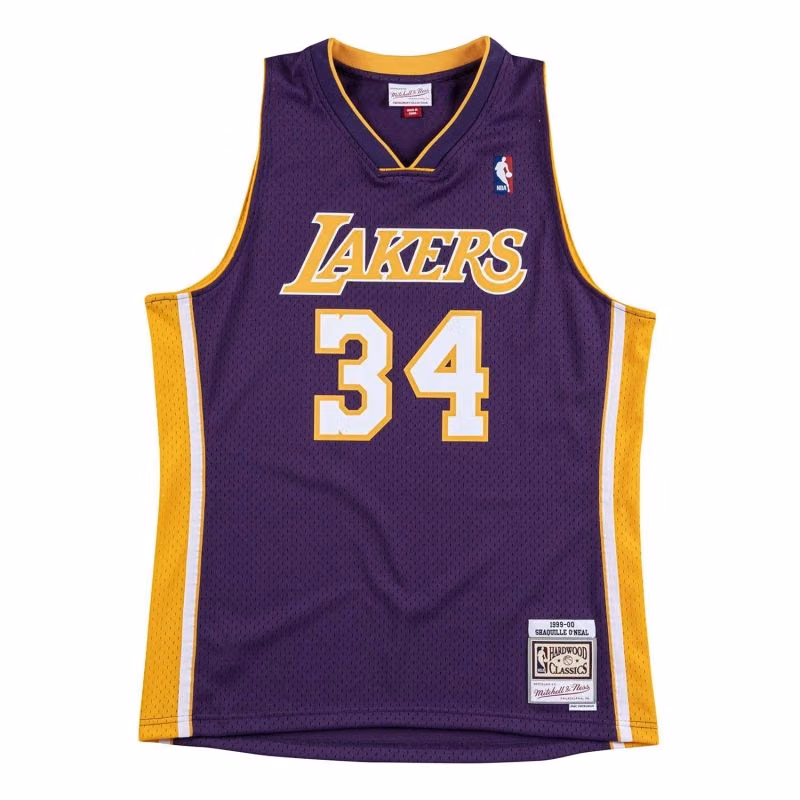 Shaq O'Neal #34 Los Angeles Lakers 1999-2000 Swingman NBA Jersey Purple view 1
