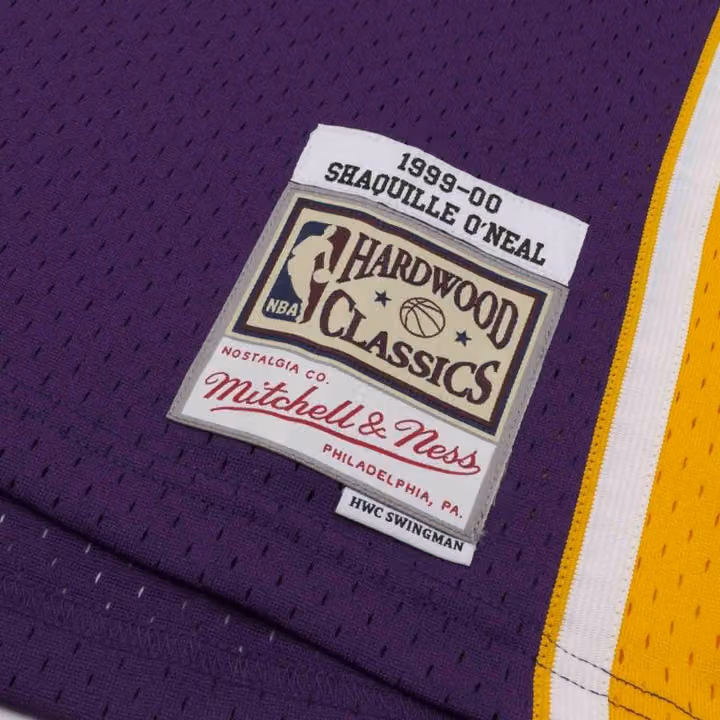 Shaq O'Neal #34 Los Angeles Lakers 1999-2000 Swingman NBA Jersey Purple view 3