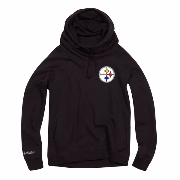 Pittsburgh Steelers Funnel Neck Pullover NFL Hoodie (WOMEN'S) view 1