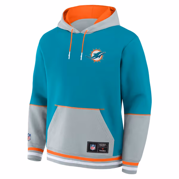 Miami Dolphins Foundation NFL Hoodie Aqua view 2