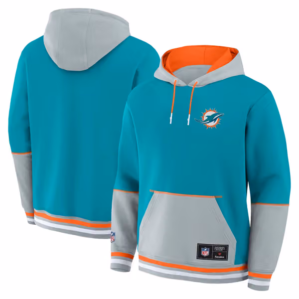 Miami Dolphins Foundation NFL Hoodie Aqua view 1