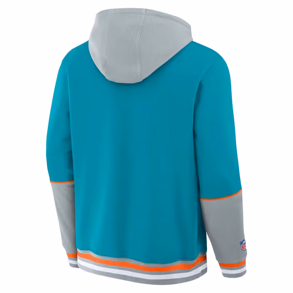 Miami Dolphins Foundation NFL Hoodie Aqua view 3