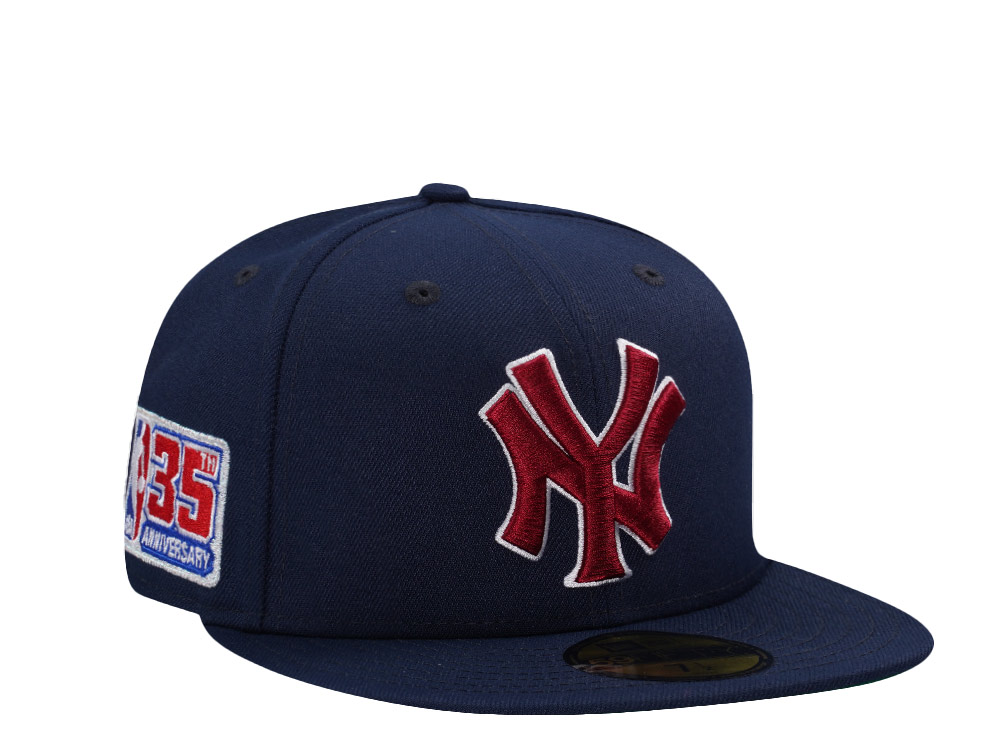 New Era New York Knicks 35th NBA Anniversary Navy Prime Edition 59Fifty Fitted Hat front