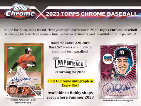 2023 Topps Chrome Baseball MLB Jumbo Box view 2