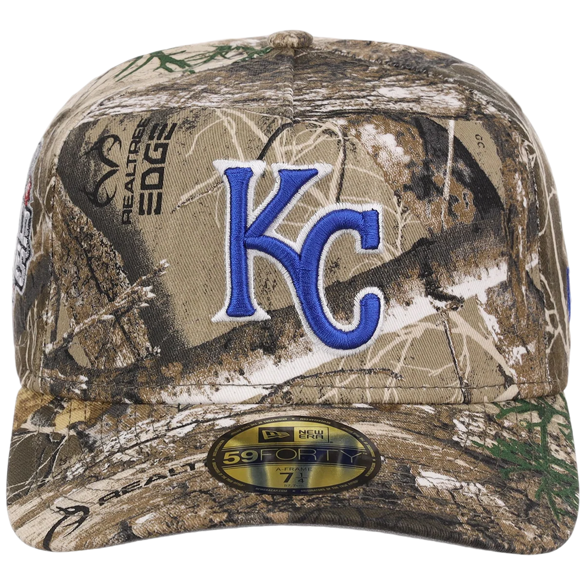 Kansas City Royals MLB Realtree Edge New Era 59FORTY detail view