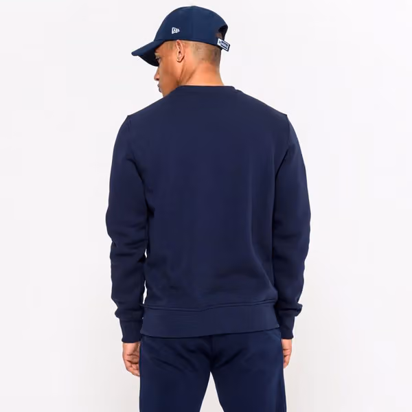 Seattle Seahawks Logo Crewneck New Era NFL Sweatshirt Navy view 2