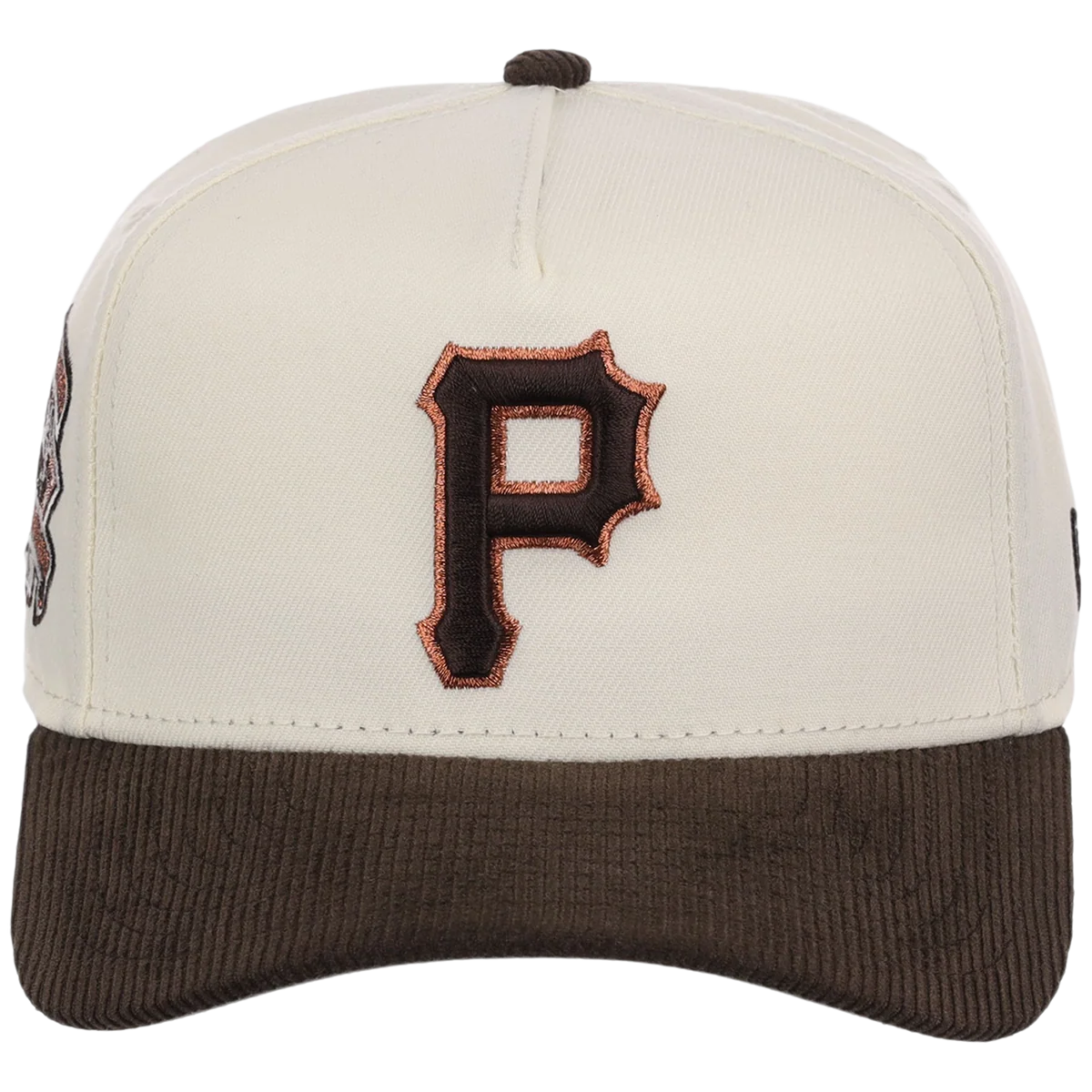 Pittsburgh Pirates MLB Chrome Walnut Cord New Era 59FORTY detail view