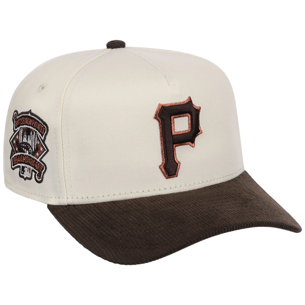 Pittsburgh Pirates MLB Chrome Walnut Cord New Era 59FORTY front view