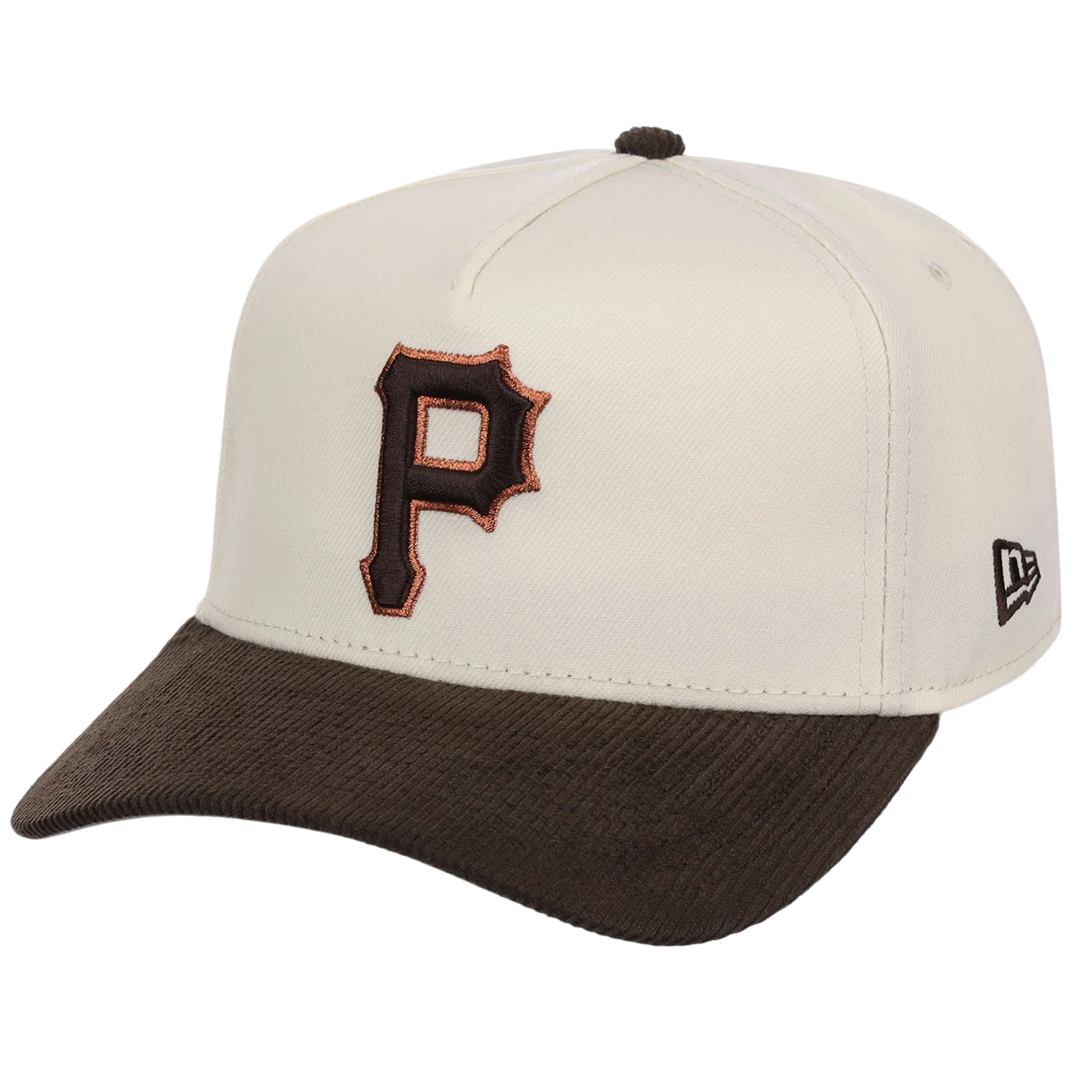 Pittsburgh Pirates MLB Chrome Walnut Cord New Era 59FORTY detail view