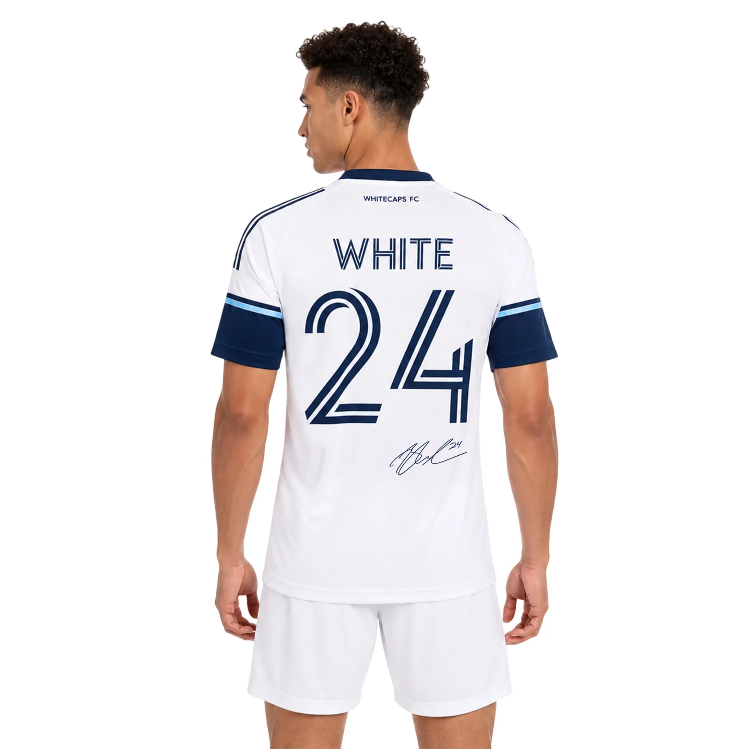 Brian White Vancouver Whitecaps Jersey – White 24 Tribute Edition