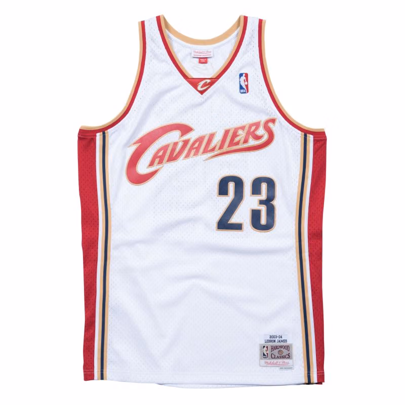 LeBron James #23 Cleveland Cavaliers 2003-04 Swingman NBA Jersey White view 1