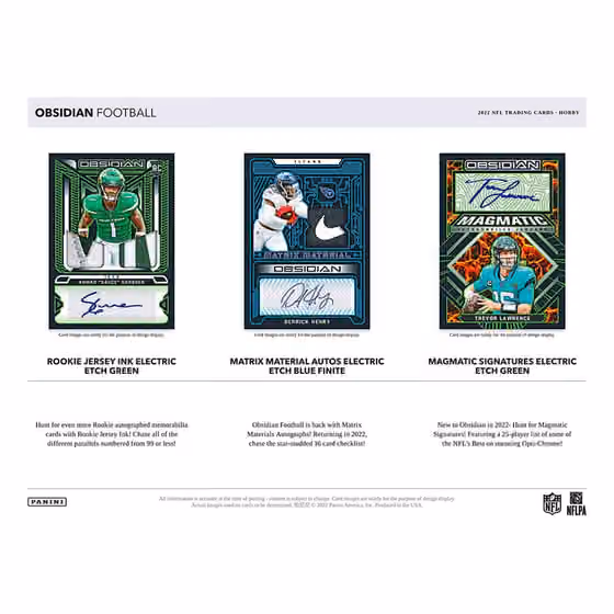 2022 Panini Obsidian Football NFL Hobby Box view 3