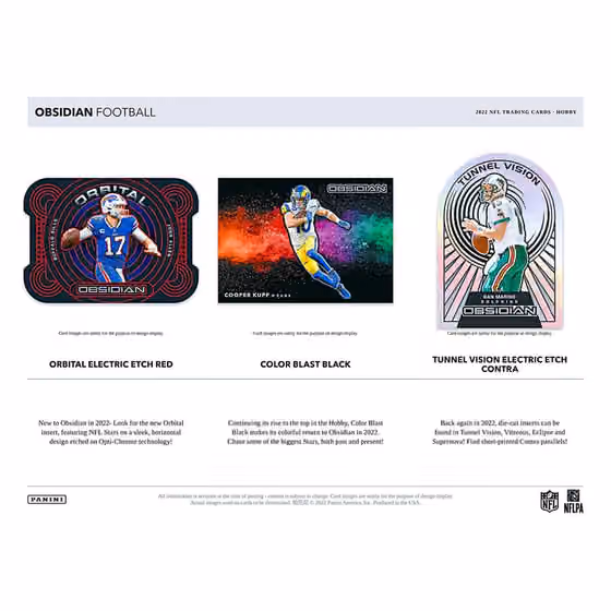 2022 Panini Obsidian Football NFL Hobby Box view 4